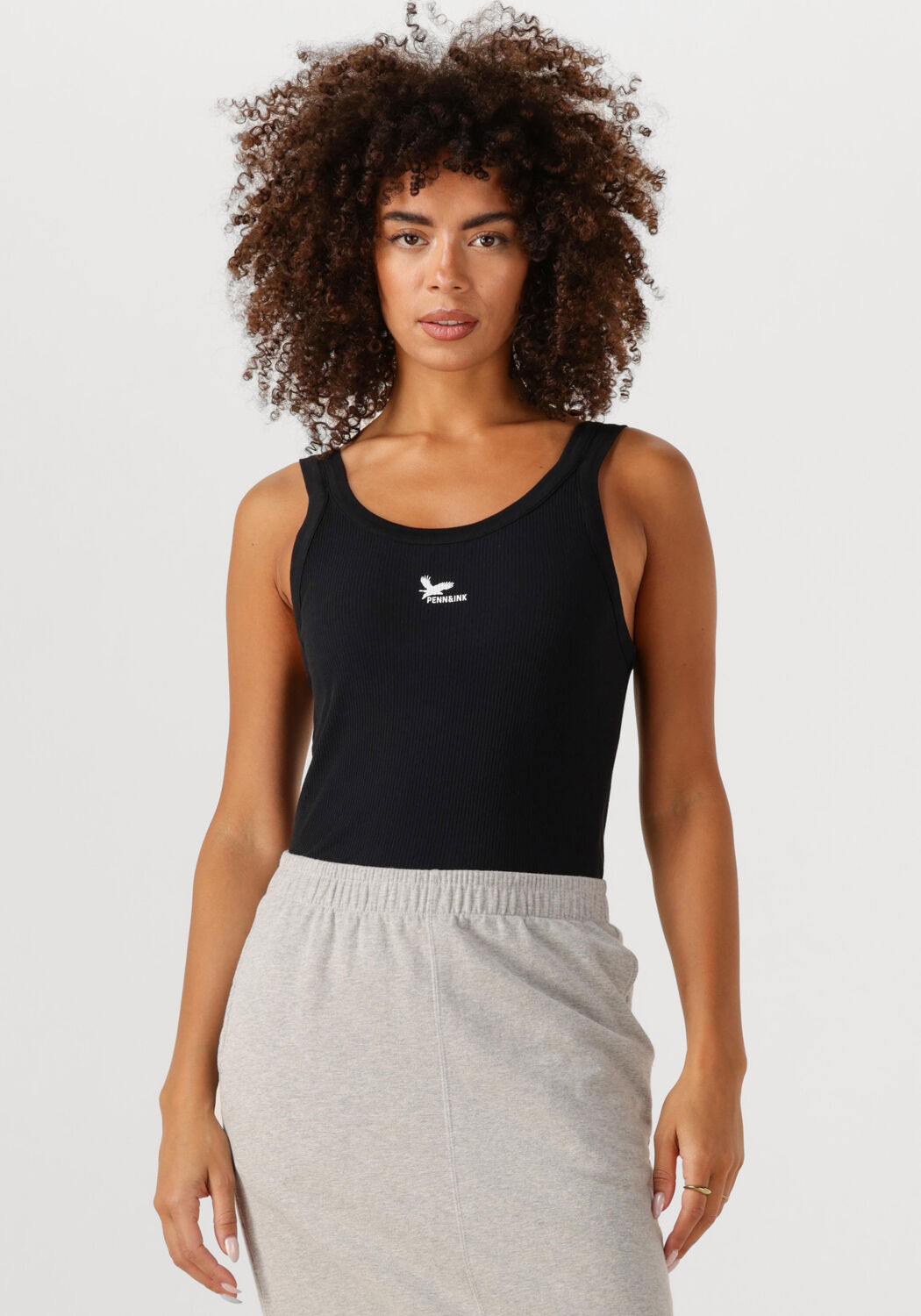 Penn & Ink Top Dames Singlet, Maat: M, Kleur: Wit afbeelding 1