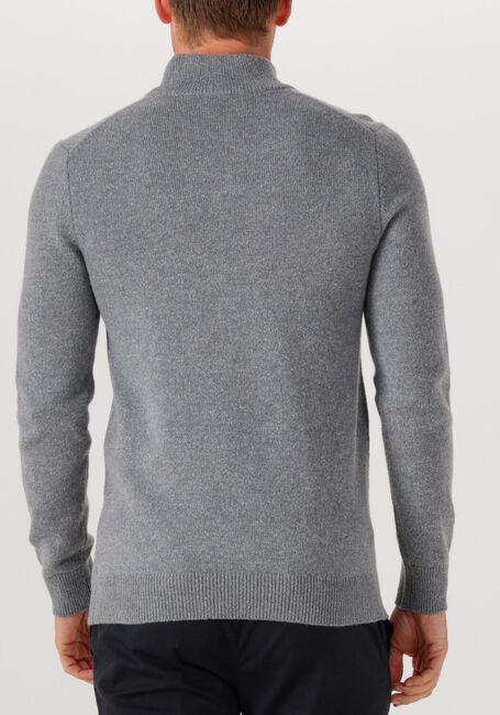 Grijze PROFUOMO Trui PULLOVER HALF ZIP WOOL BLEND - large