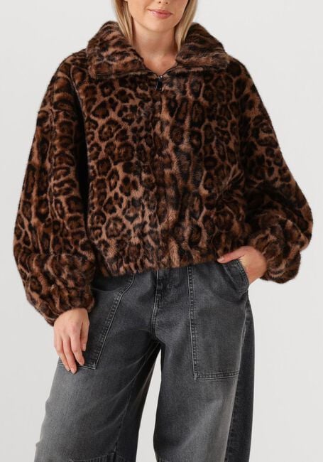Bruine ALTER EGO Faux fur jas ALLY - large