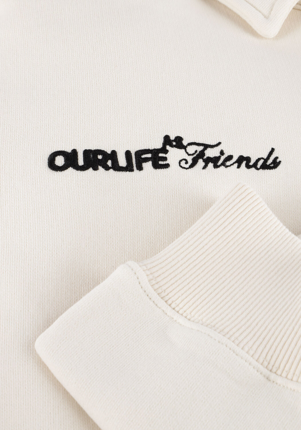 Gebroken wit OLAF HUSSEIN Polo SCRIPT FRIENDS OVERSIZED POLO - large