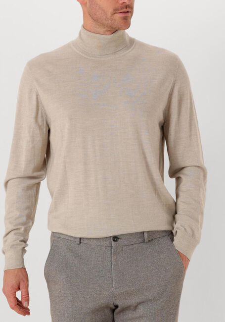 Beige PROFUOMO Coltrui PULLOVER ROLL NECK MERINO - large