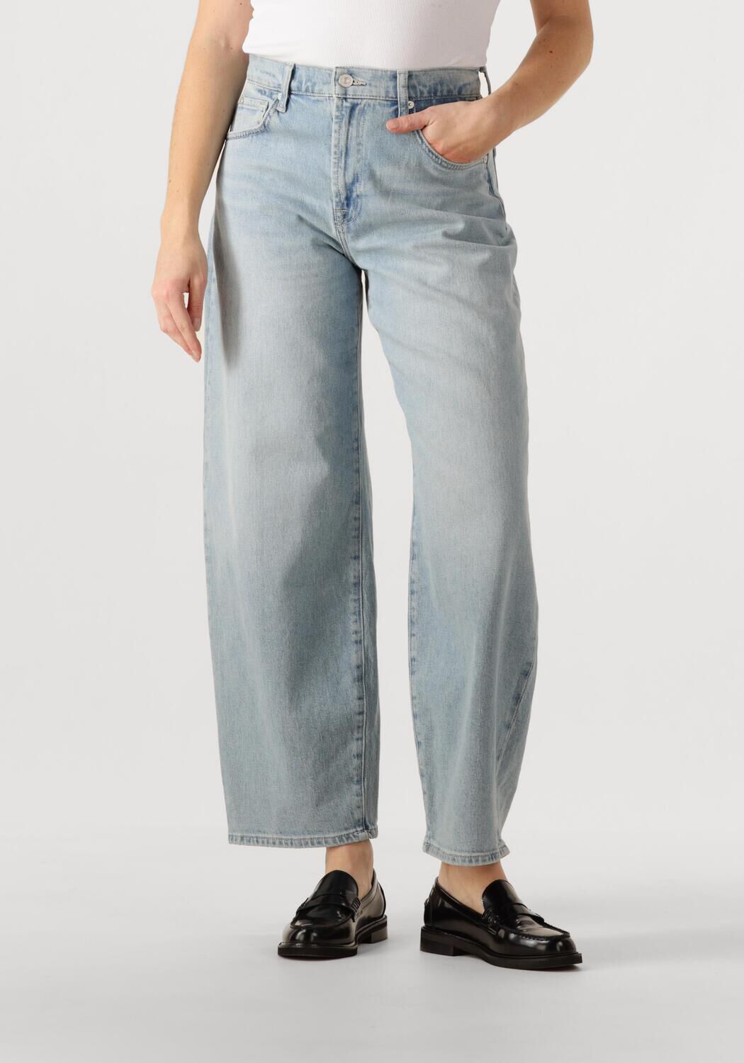 7 for all Mankind Barrel Jeans Dames Bonnie Curvilinear, Maat: 26, Kleur: Lichtblauw afbeelding 1