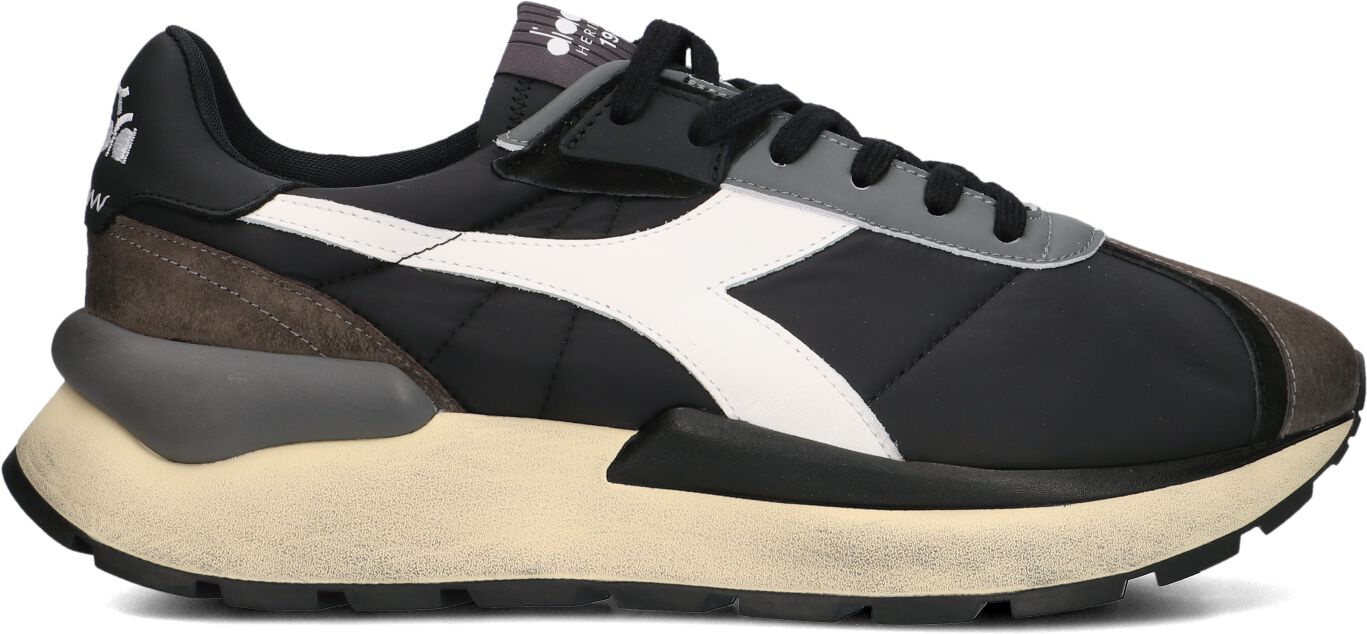 Diadora Lage Sneakers Heren Combi Dz Runner, Maat: 46, Materiaal: Textiel, Kleur: Zwart