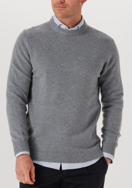 Grijze PROFUOMO Trui PULLOVER CREW NECK WOOLBLEND - large