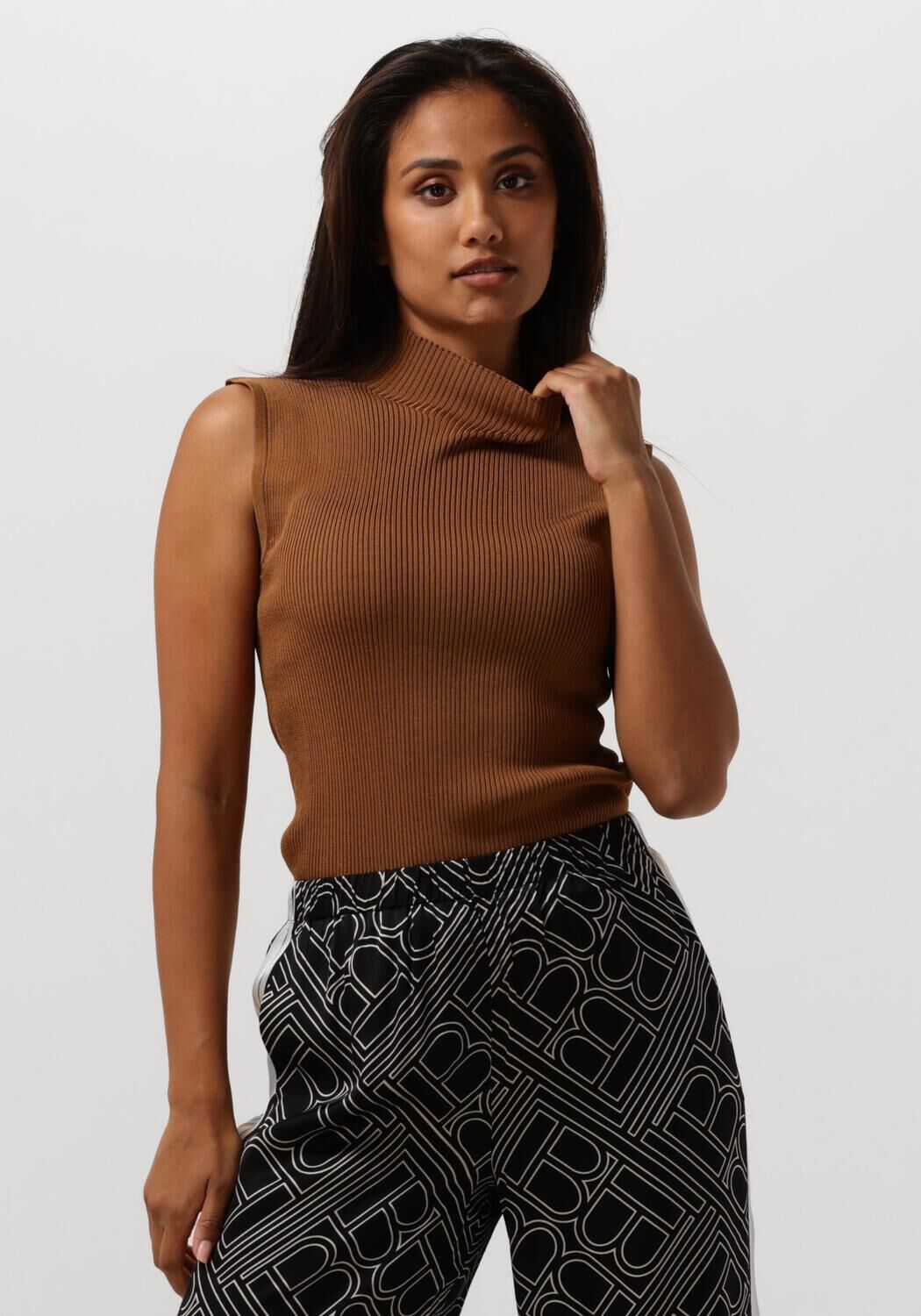 Bruuns Bazaar Top Dames Rivers Aditi Knit Top, Maat: L, Kleur: Bruin