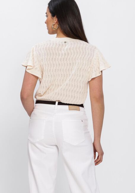 Ecru MOS MOSH Top MMGANNA PATTERN O-NECK KNIT TOP - large