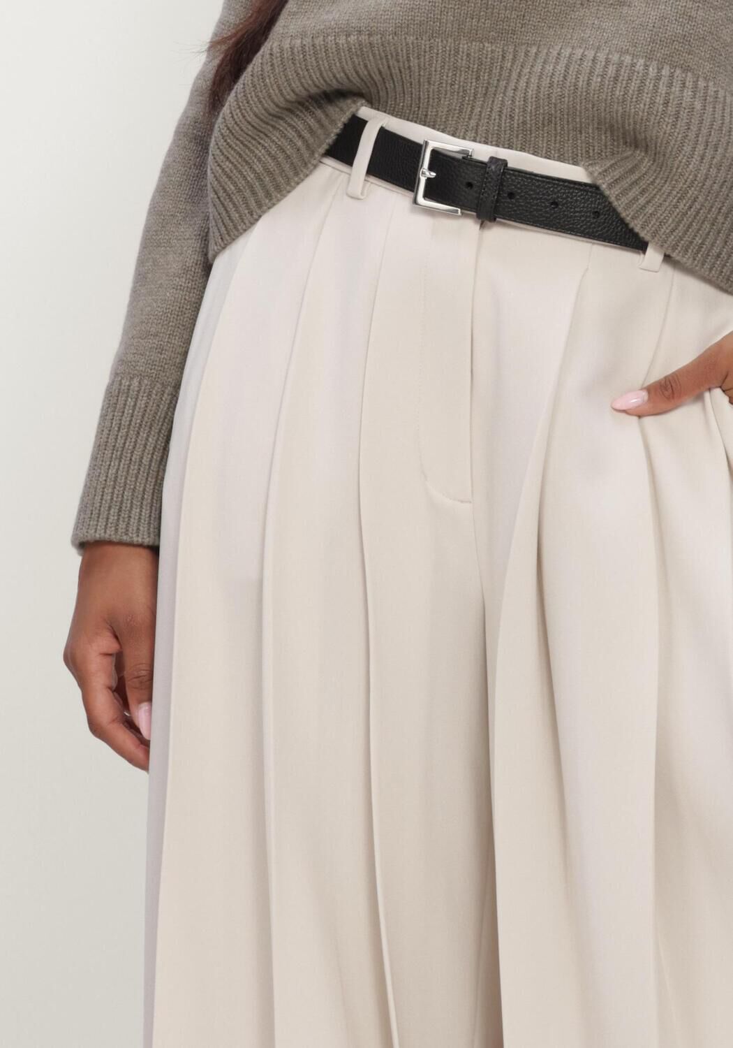 Ecru FILIPPA K Wijde broek FULLY PLEATED TROUSERS - large