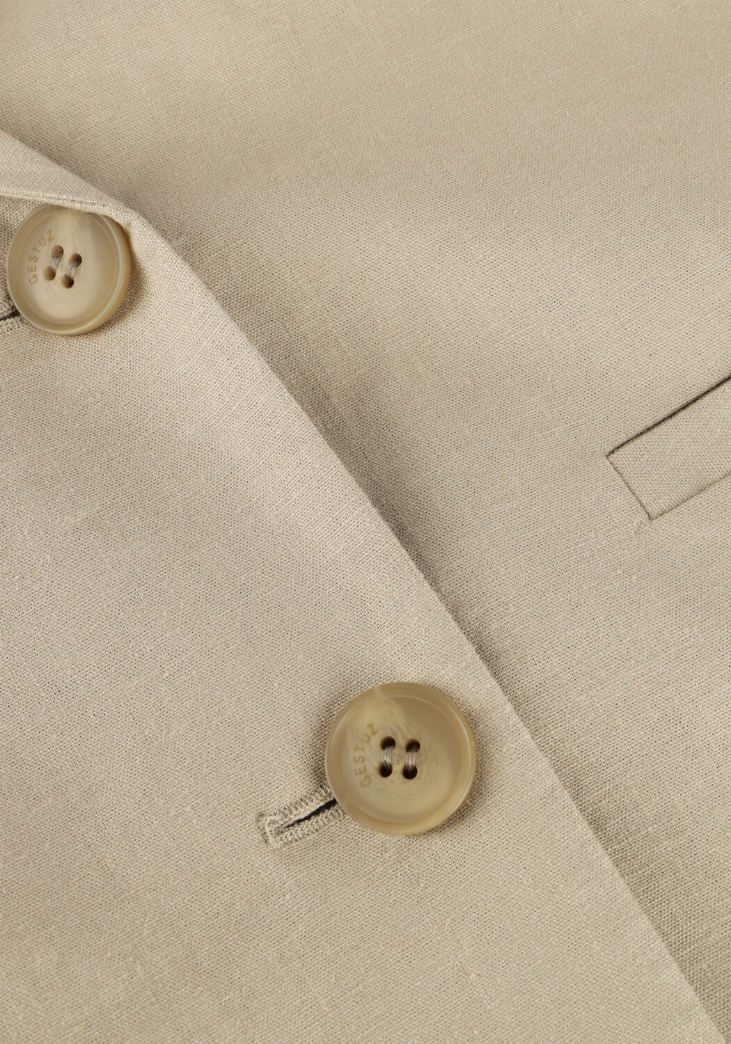 Groene GESTUZ Blazer GZIZZA LINEN BLAZER - large