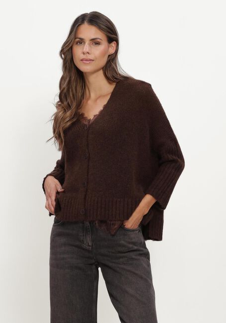 Bruine LUISA CERANO Trui CAPE-CARDIGAN AUS ALPAKA-MIX - large