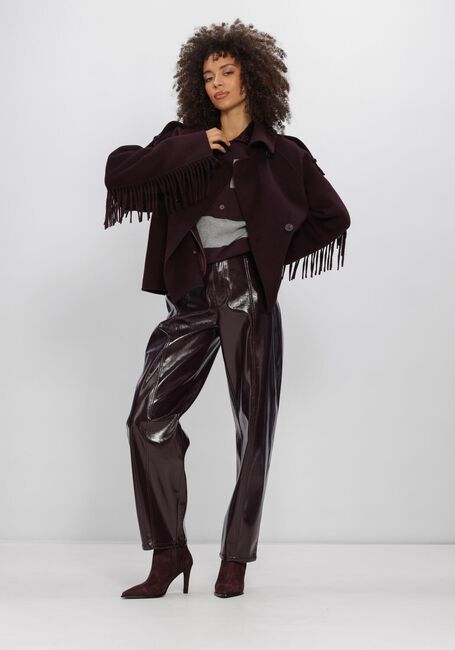 Bordeaux DANTE6 Pantalon SCENE PATENT FAUX LEATHER PANTS - large