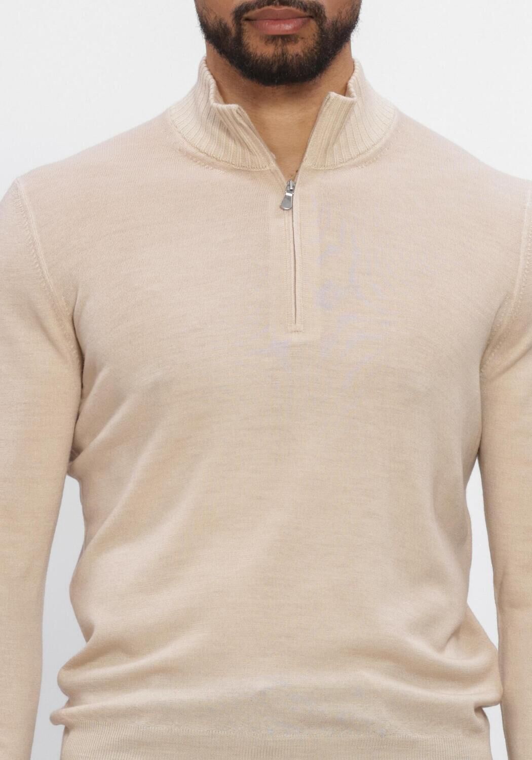 Beige GRAN SASSO Trui MOCK ZIP - large
