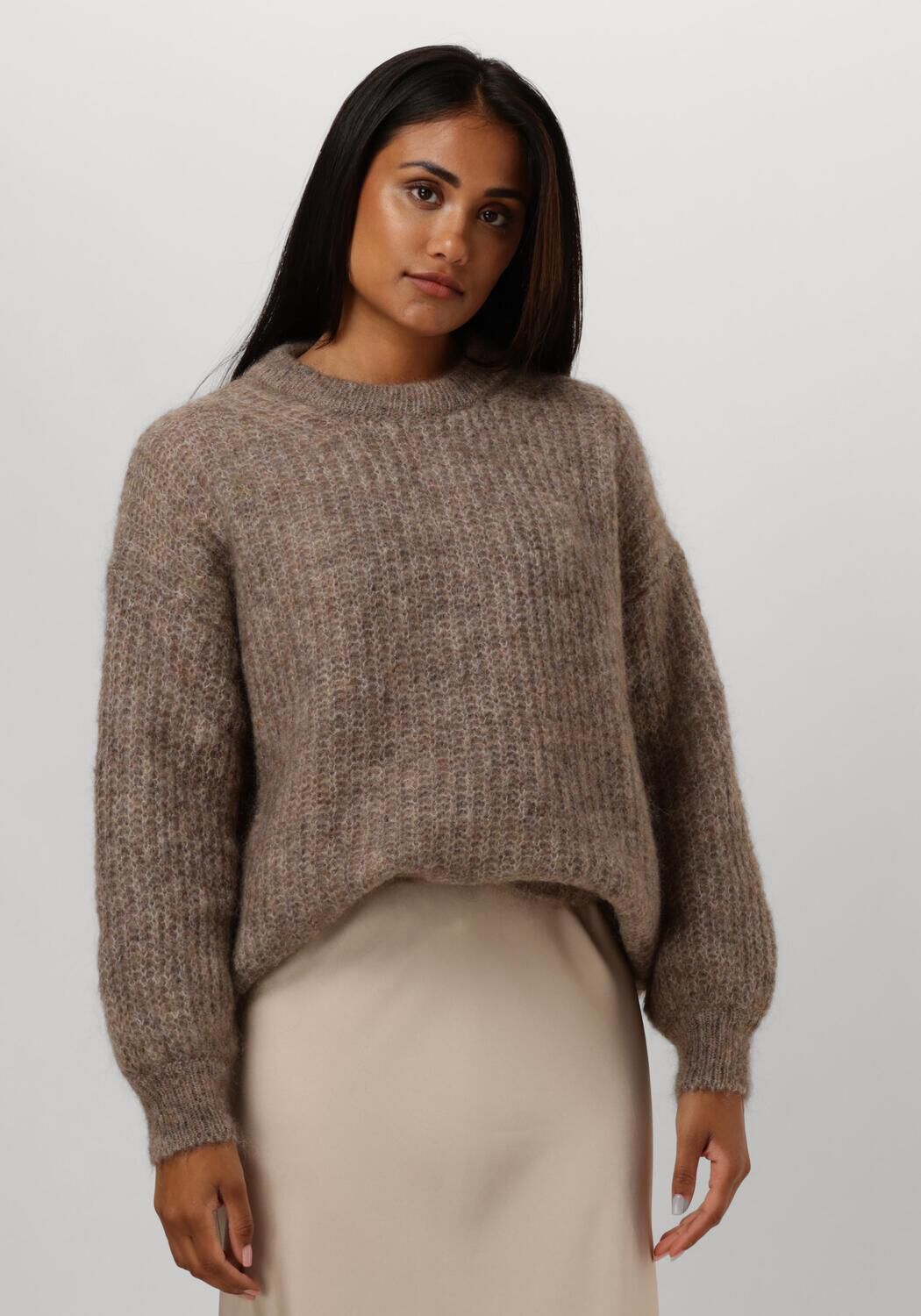 Des Petits Hauts Trui Dames Burma, Maat: L, Kleur: Taupe