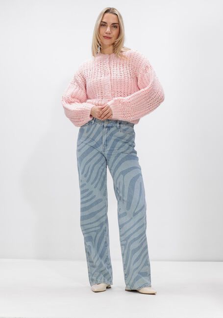 Blauwe DANTE6 Wide jeans WIDE LEG PRINTED JEANS - large