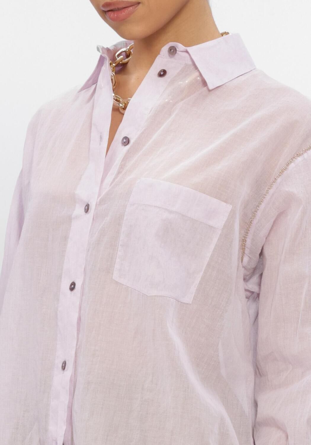 Lila FORTE FORTE Blouses ORGANZATED MUSLIN BEADED SHIRT - large