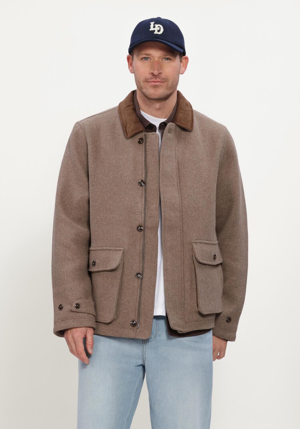 Les Deux Les Deux Jack Heren Melange Wool Jacket