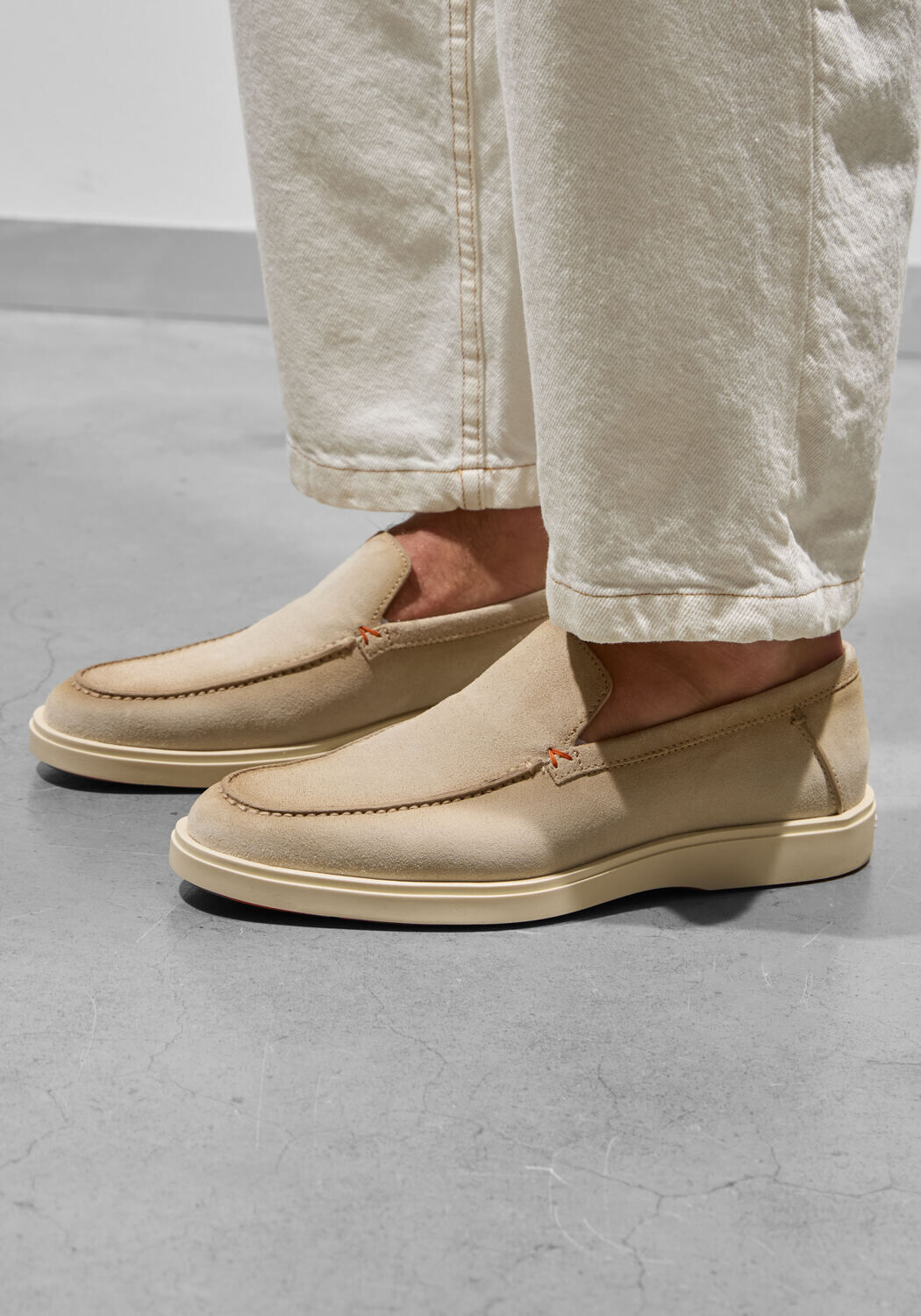 Beige SANTONI Instappers BOTANIST - medium