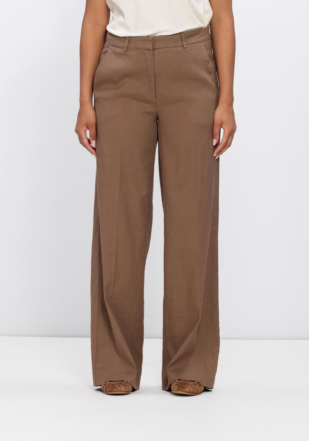 Taupe CAMBIO Wijde broek MIRA - large