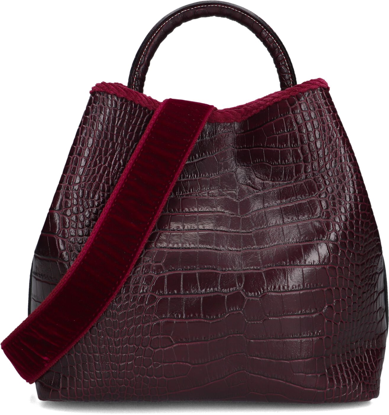 Viamailbag Viamailbag Handtas Dames Coral Cocco, Materiaal: Leer, Kleur: Bordeaux