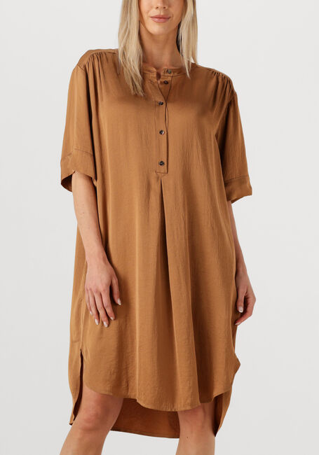 Bruine SUMMUM Midi jurk DRESS SILKY TOUCH - large