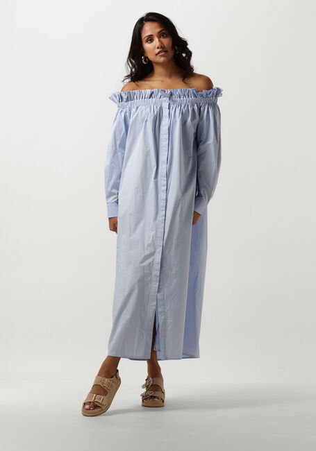 Lichtblauwe COPENHAGEN MUSE Midi jurk CMSHIRLEY-DRESS - large
