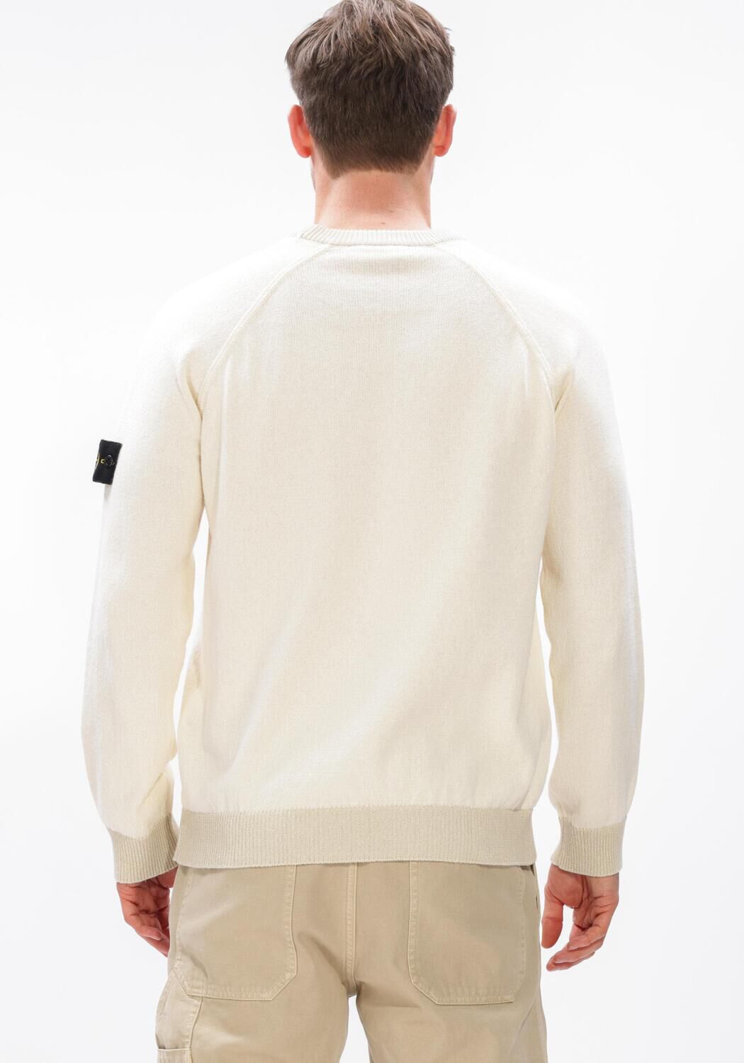 Creme STONE ISLAND Trui CREW NECK S01D3 - large