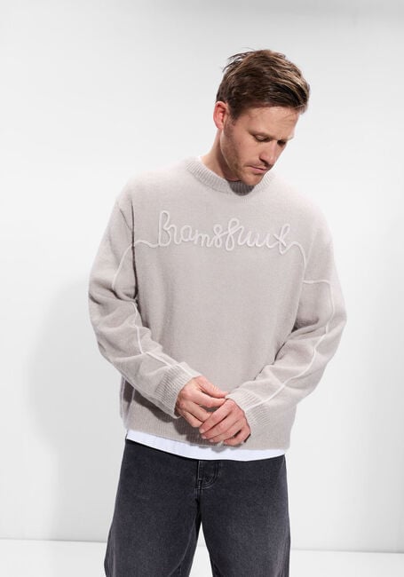 Beige BRAM'S FRUIT Trui GARDEN HOSE KNIT CREWNECK Beige BRAM'S FRUIT Trui GARDEN HOSE KNIT CREWNECK - large