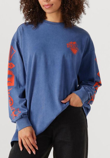 Blauwe STIEGLITZ Top BENJAMIN SKATE LONGSLEEVE - large