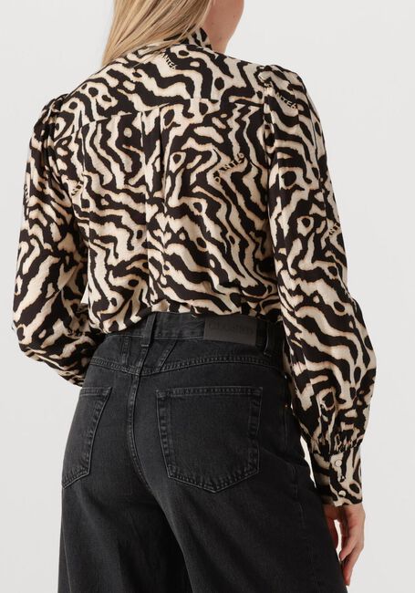Creme DANTE6 Blouses CHESKA PRINTED PUSSY BOW BLOUSE - large