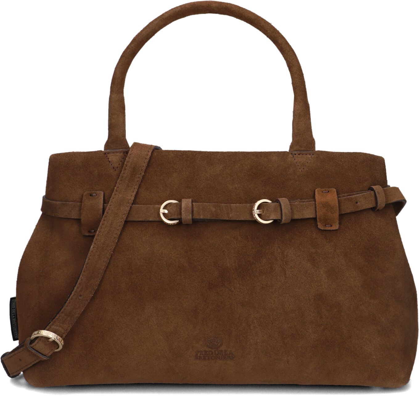 Fred De La Bretoniere Fred de la Bretoniere Handtas Dames Mae Shoulder Bag Nubuck, Materiaal: Suède, Kleur: Bruin