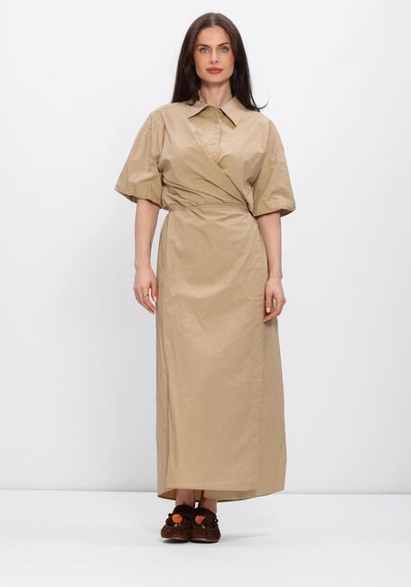 Bruine SECOND FEMALE Midi jurk RHYE DRESS - large