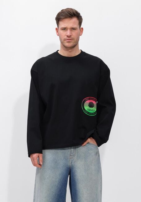 Zwarte NEW AMSTERDAM SURF ASSOCIATION T-shirt SURF CENTRE LONGSLEEVE BLACK - large