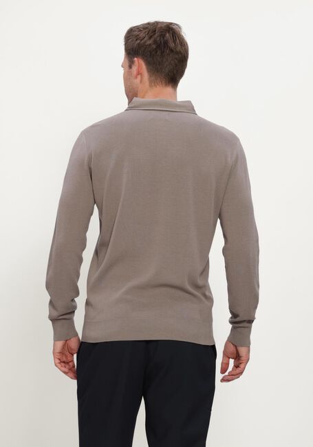 Taupe STEFANO LAURAN Trui POLO BUTTON COTTON - large