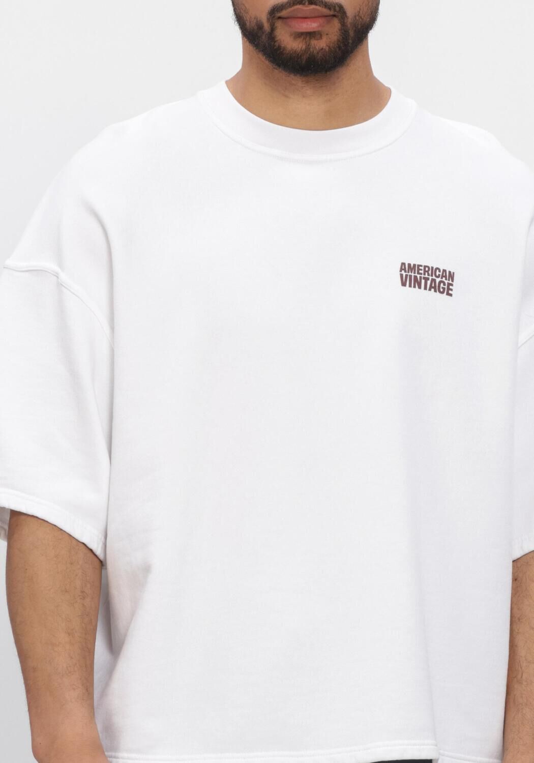 Witte AMERICAN VINTAGE T-shirt PLIZZY T - large