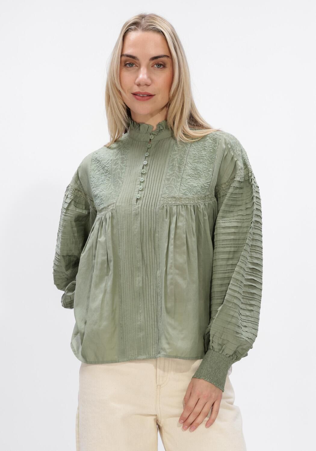 Vanessa Bruno Blouse Dames Dahlia, Maat: 36, Kleur: Groen afbeelding 1