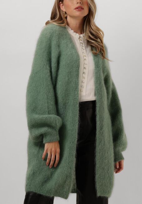Groene AMERICAN DREAMS Vest LEE MIDI CARDIGAN - large