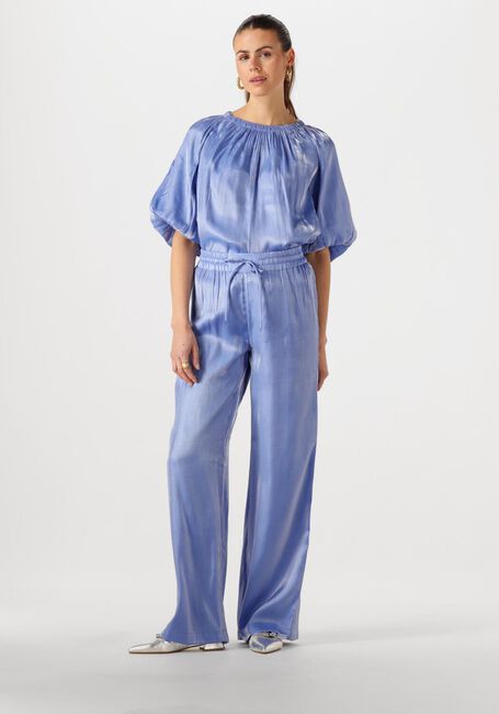 Blauwe DANTE6 Pantalon SOIR SHIMMER WIDE LEG PANTS - large