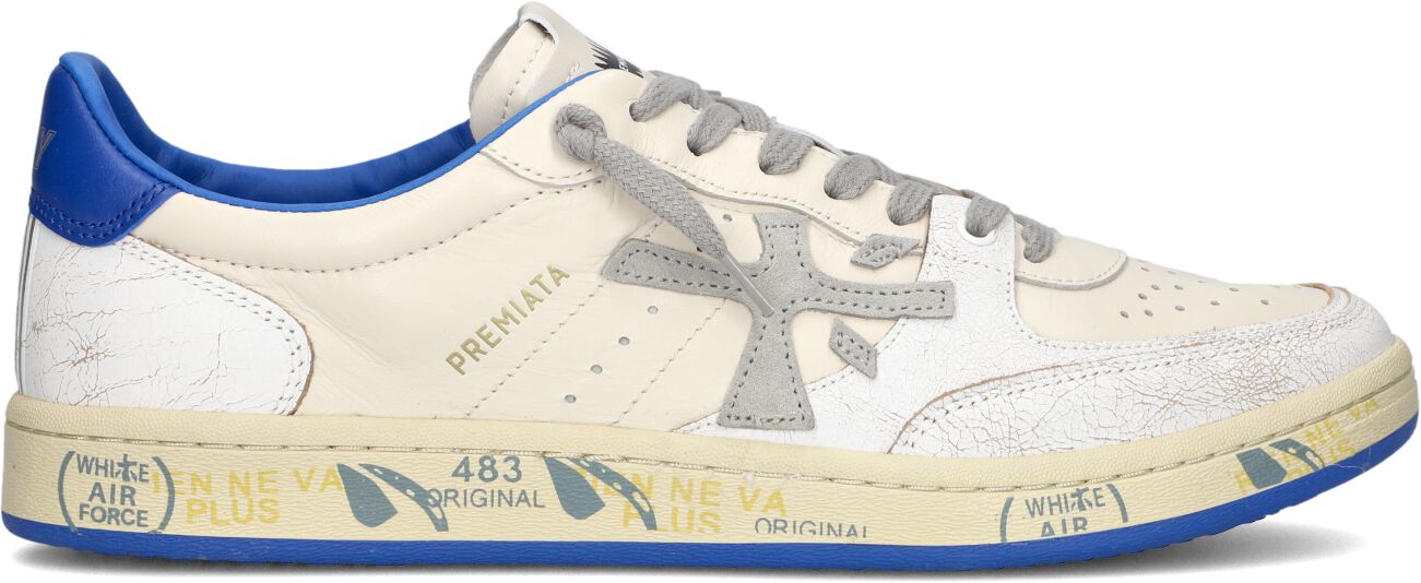 Premiata Lage Sneakers Heren Clay, Maat: 40, Materiaal: Leer, Kleur: Wit