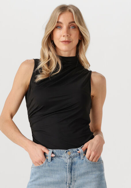 Zwarte ROSEMUNDE Top BILLIE SL DRAPE TOP - large