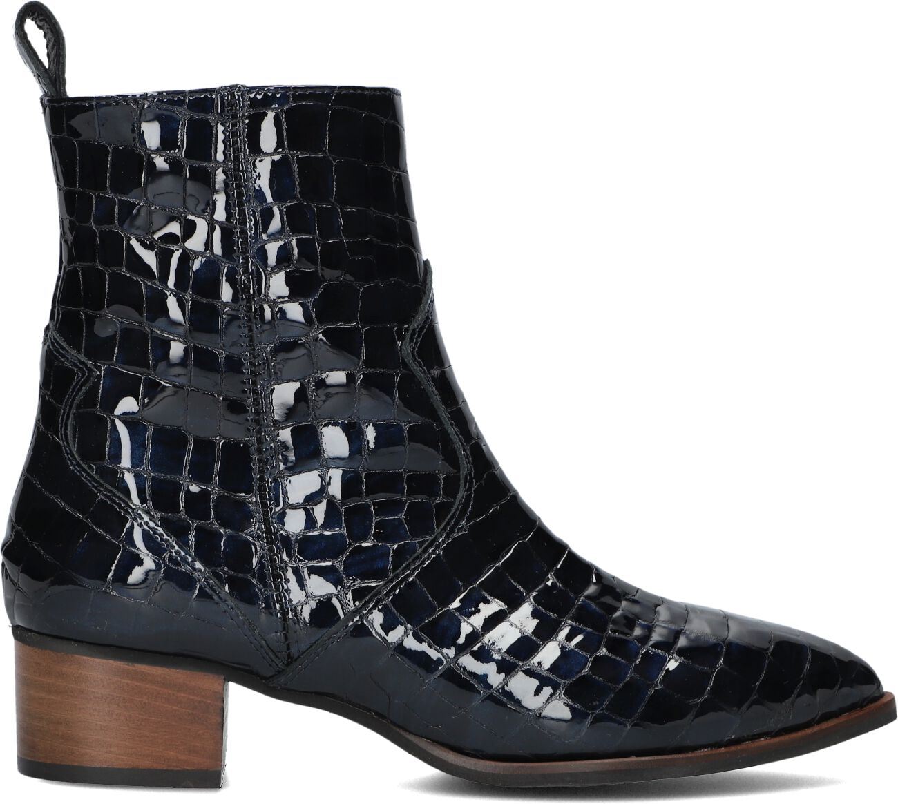 Lina Locchi Enkellaarsjes
Dames 3231, Maat: 38, Materiaal: Lakleer, Kleur: Donkerblauw
