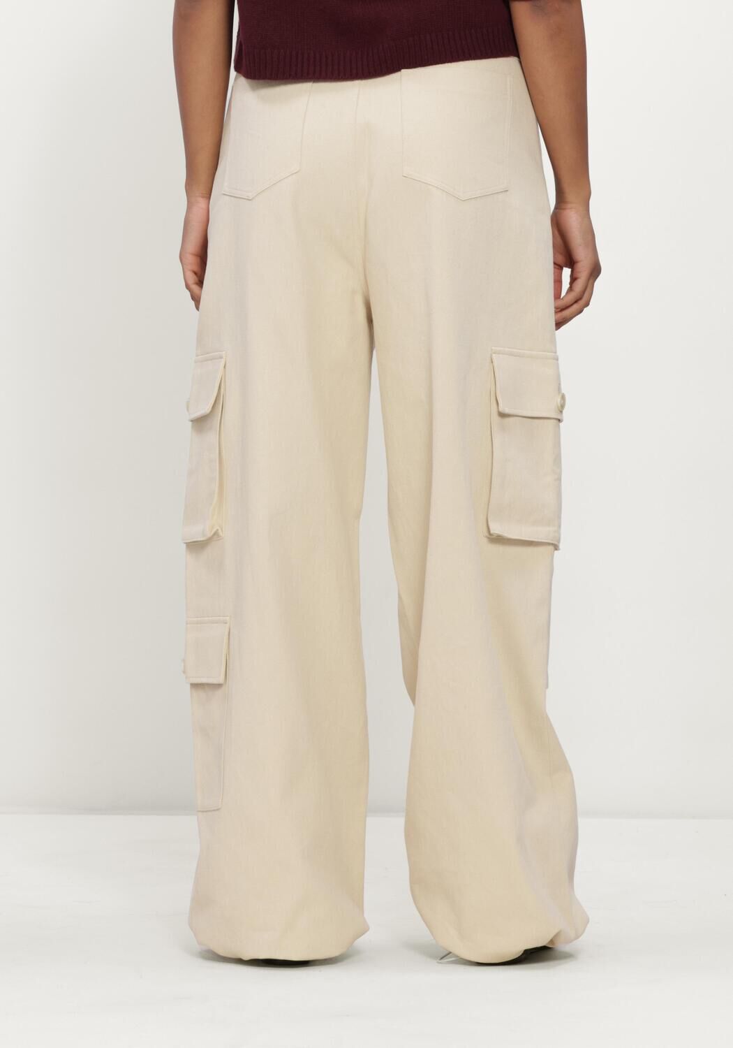 Beige RHUNE Cargobroeken TOVE PANTS - large