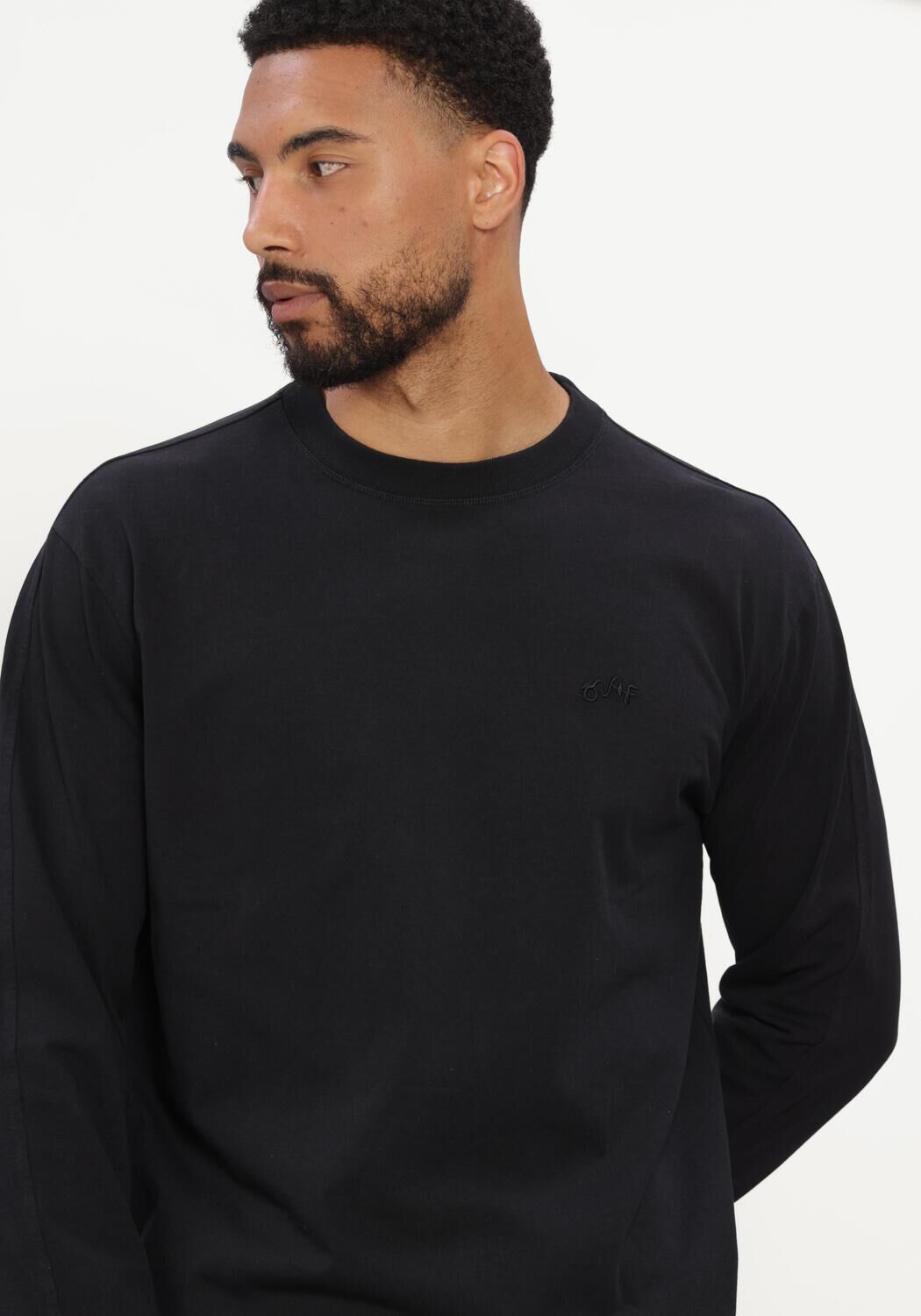 Zwarte OLAF HUSSEIN T-shirt SIGNATURE LS TEE - large