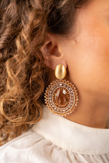 Multi LOTT. GIOIELLI Oorbellen CE SI FILLED OVAL 3 RINGS WITH STONE L - large