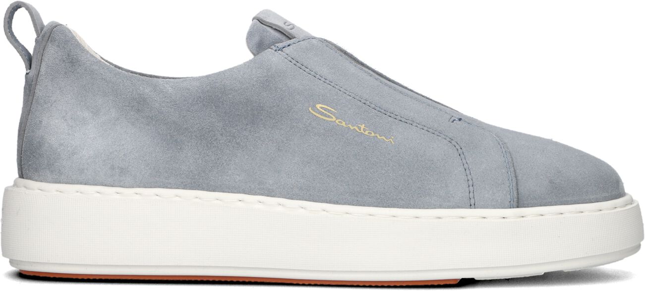 Santoni Lage Sneakers Dames 61224, Maat: 37, Materiaal: Suède, Kleur: Lichtblauw