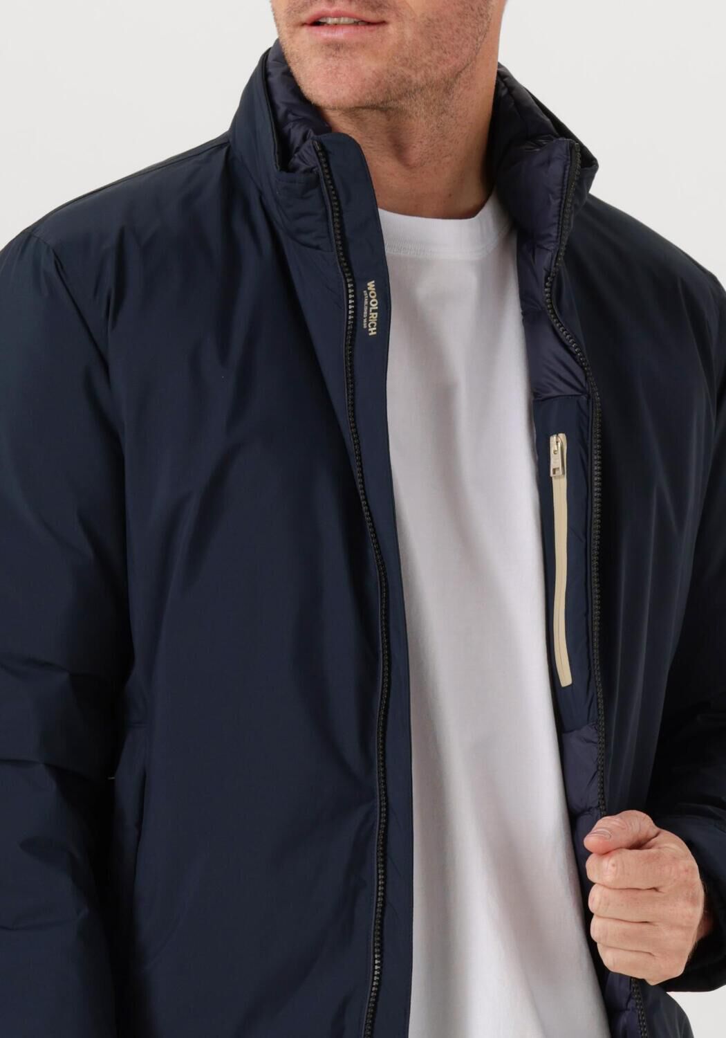 Donkerblauwe WOOLRICH Jack CLOUD LEWIS BOMBER - large