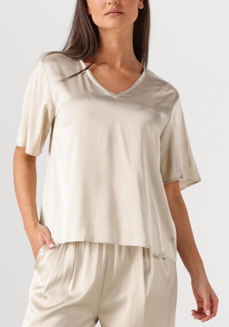 Creme MOS MOSH Blouses MMEVIE V-NECK SATIN BLOUSE - large