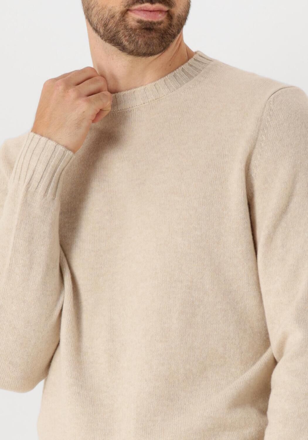 Beige FILIPPO DE LAURENTIIS Trui G.COLLO ML LANA CASHMERE - large