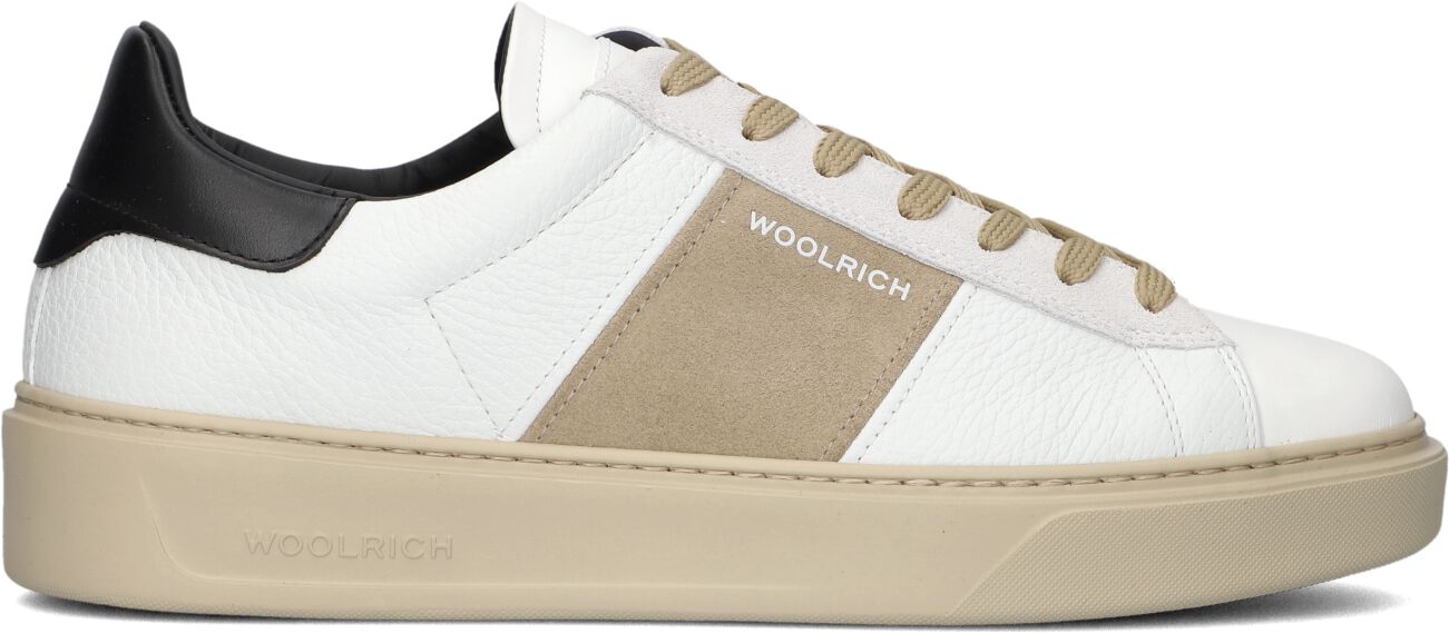 Woolrich Lage Sneakers Heren Classic Court Man, Maat: 46, Materiaal: Leer, Kleur: Wit