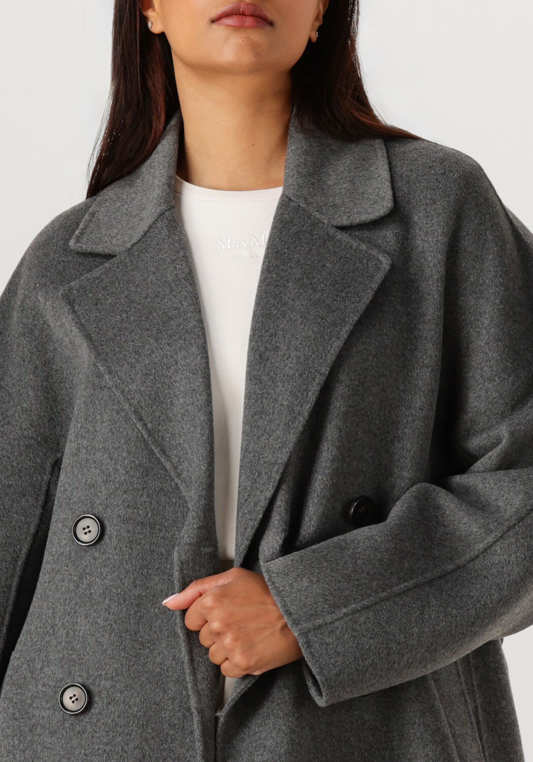 Donkergrijze MAX MARA Mantel PAUL - large