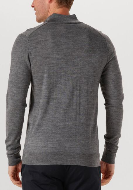 Grijze PROFUOMO Trui PULLOVER HALF ZIP MERINO - large