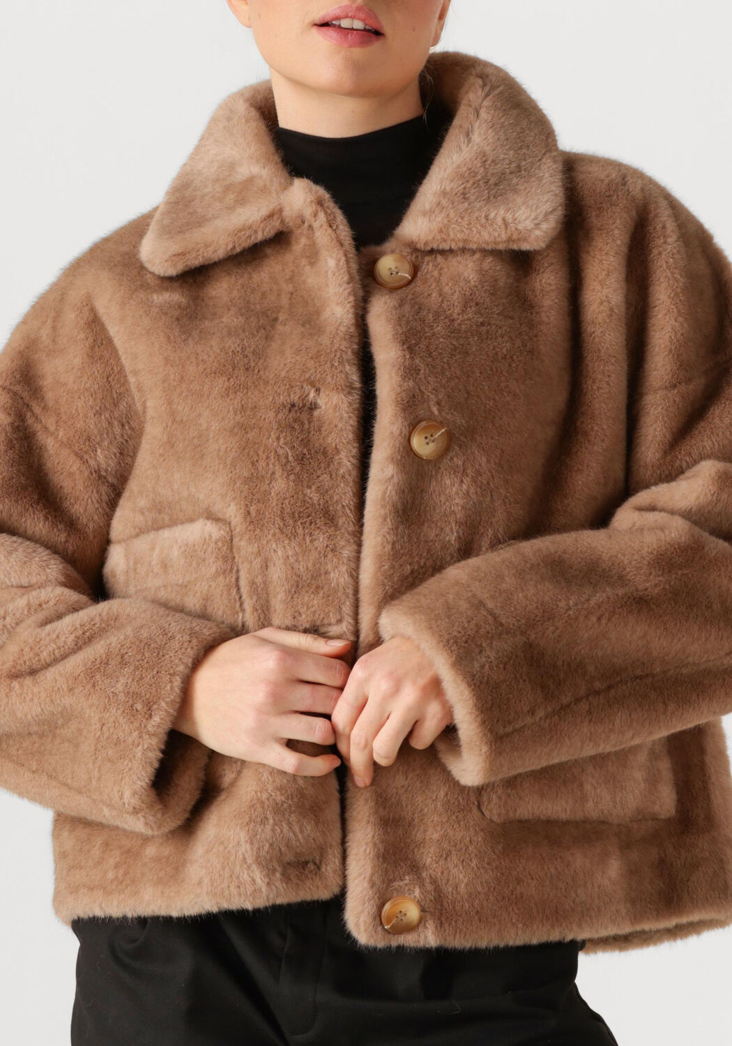 Bruine STUDIO AR Faux fur jas FAJE - large